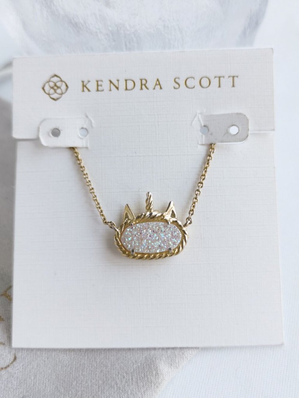 Kendra Scott Necklace Elisa Unicorn Gold Short Pendant Necklace